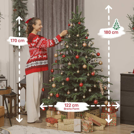 Artificial Christmas Tree, Realistic Branches, 180 cm, Green