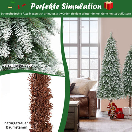 Artificial Christmas Tree Set, 3-Pack, Pre-Lit, Snow-Flocked