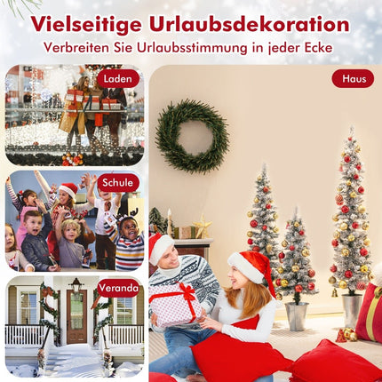 Artificial Christmas Tree Set with Snow, 3 Sizes (90-150 cm)