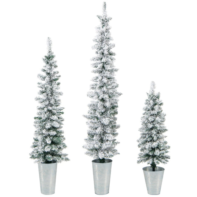 Artificial Christmas Tree Set with Snow, 3 Sizes (90-150 cm)
