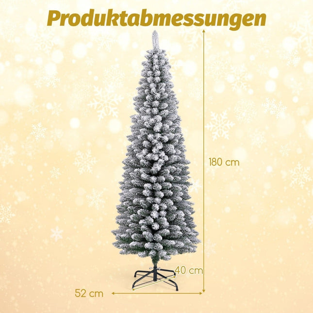 Artificial Christmas Tree, Snow-Flocked, 180 cm, PVC