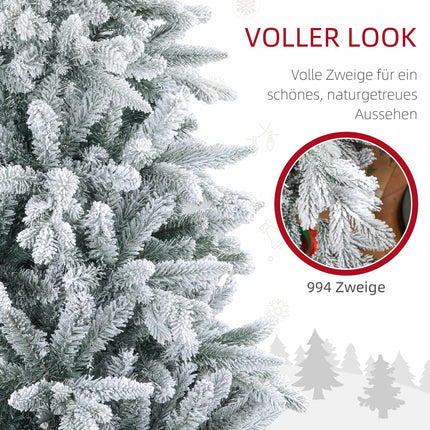 Artificial Christmas Tree, Snowy Branches, 180 cm, Green