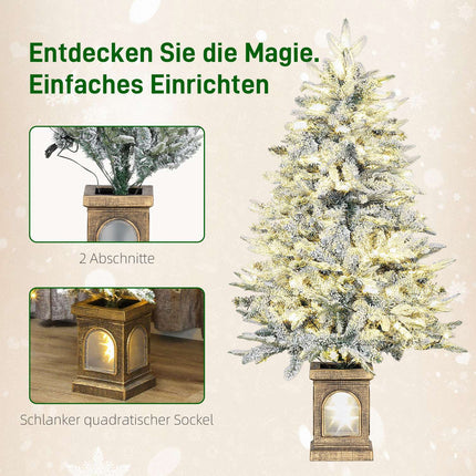 Artificial Christmas Tree, Snowy Look, 100 LEDs, 8 Modes