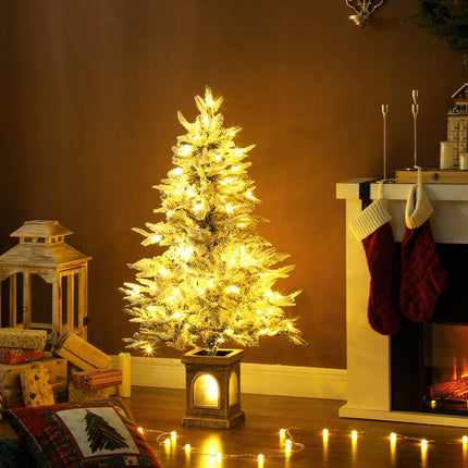 Artificial Christmas Tree, Snowy Look, 100 LEDs, 8 Modes