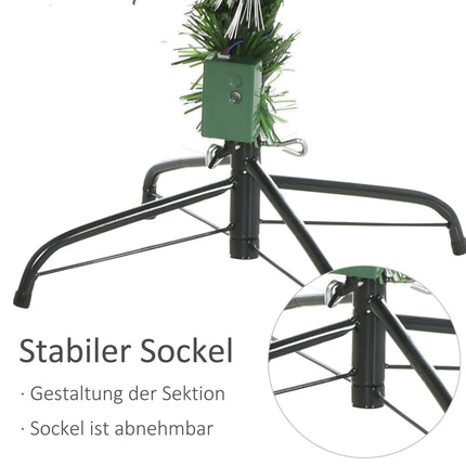 Artificial Christmas tree with remote control LED, 150cm, Green/White