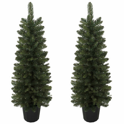 Artificial Christmas Trees Set, 120 cm, 170 Branch Tips, Green