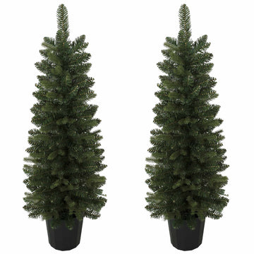 Artificial Christmas Trees Set, 120 cm, 170 Branch Tips, Green