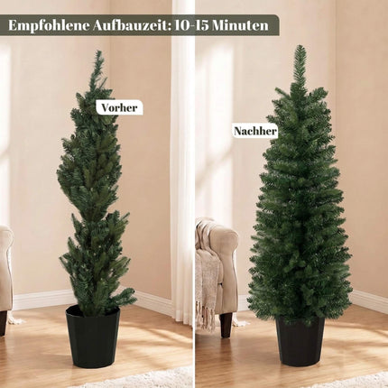 Artificial Christmas Trees Set, 120 cm, 170 Branch Tips, Green