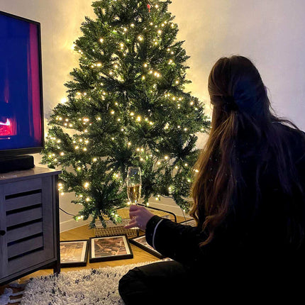 Artificial Christmas Tree with 700 LED Lights, 2.1m Tall