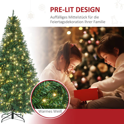 Artificial Christmas Tree with 700 LED Lights, 2.1m Tall