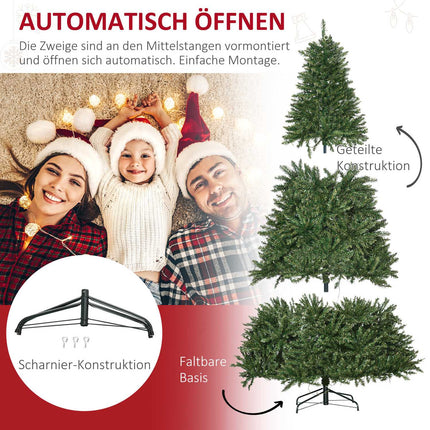 Artificial Christmas Tree with 700 LED Lights, 2.1m Tall
