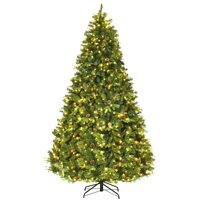 Artificial Christmas Tree with LED Lights, 240 cm, Green