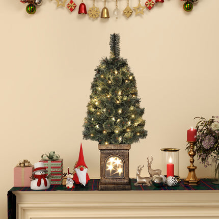 90cm indoor artificial Christmas tree with LED lights