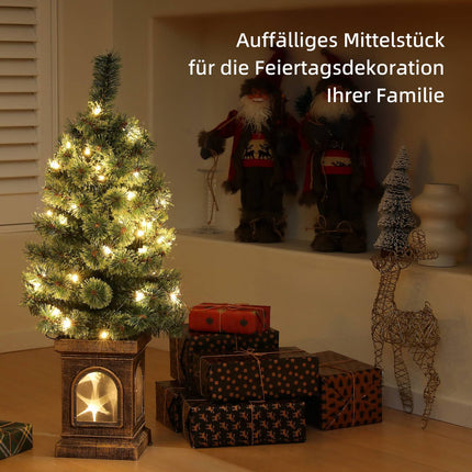 90cm indoor artificial Christmas tree with LED lights