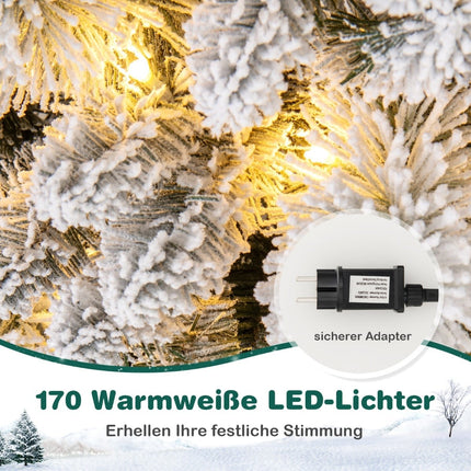 Artificial Christmas Tree with Lights, 180 cm, Green