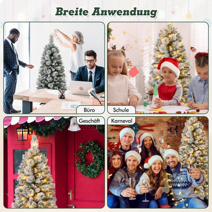 Artificial Christmas Tree with Lights Festive Tree Artificial Tree for Home Green 150 cm