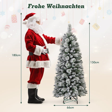 Artificial Christmas Tree with Lights Festive Tree Artificial Tree for Home Green 150 cm