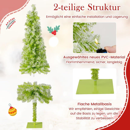 Artificial Christmas Tree with Lights, Snow, 150 cm