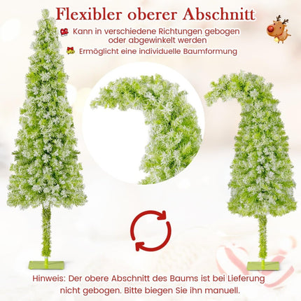Artificial Christmas Tree with Lights, Snow, 150 cm