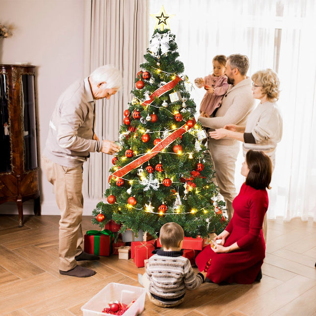 Artificial Christmas Tree with Metal Stand, 180 cm, PVC Material