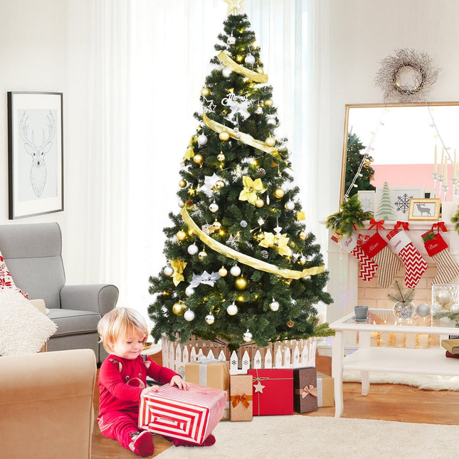 Artificial Christmas Tree with Metal Stand, 240 cm, PVC