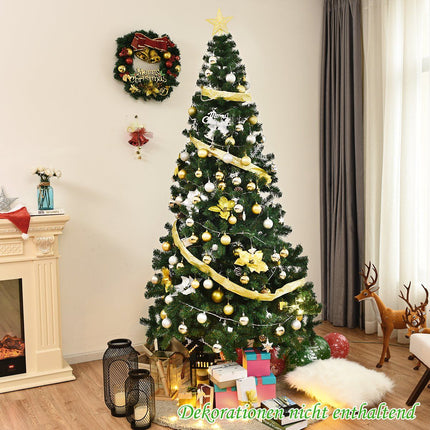 Artificial Christmas Tree with Metal Stand, 240 cm, PVC