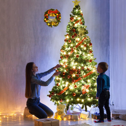 Artificial Christmas Tree with Metal Stand, 240 cm, PVC