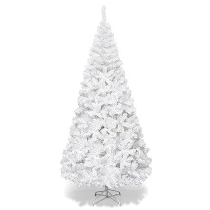 Artificial Christmas Tree with Metal Stand, 240 cm, White