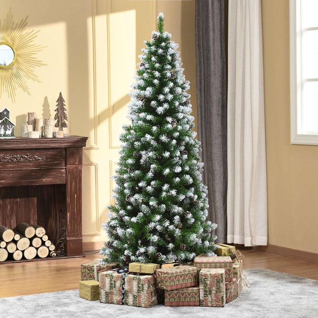 180 cm artificial Christmas tree, snowy, 630 tips, indoor use