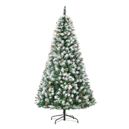 180 cm artificial Christmas tree, snowy, 800 tips, collapsible base