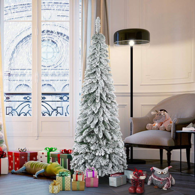 180 cm artificial Christmas tree with snow and base