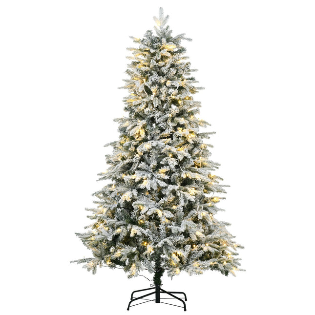 Artificial Christmas tree with lights, 180 cm, snow effect