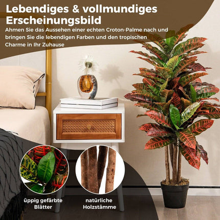 Artificial Croton Tree, 100 cm, Colorful Leaves