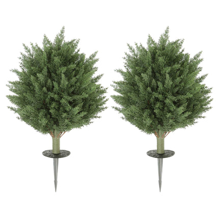Artificial Cypress Plants, UV-Resistant, 2-Pack, 40x60 cm