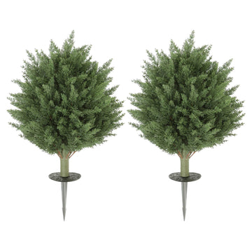 Artificial Cypress Plants, UV-Resistant, 2-Pack, 40x60 cm