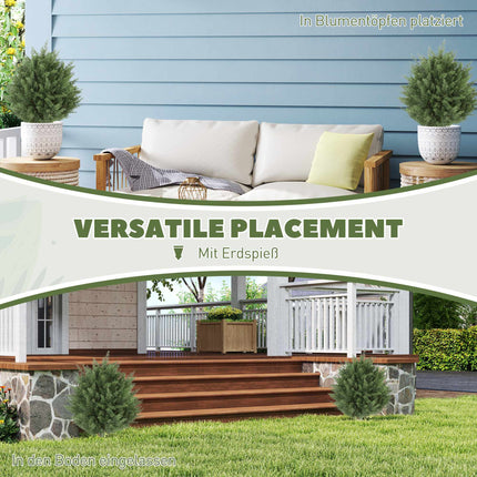Artificial Cypress Plants, UV-Resistant, 2-Pack, 40x60 cm