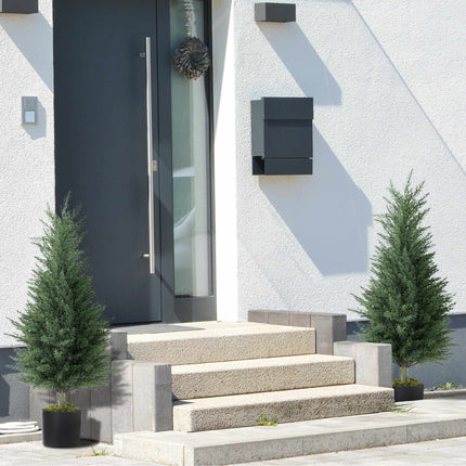Artificial Cypress Plants, UV Resistant, Set of 2