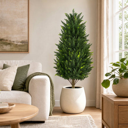 Artificial Cypress Tree, 92 cm, Weatherproof, 2-Pack
