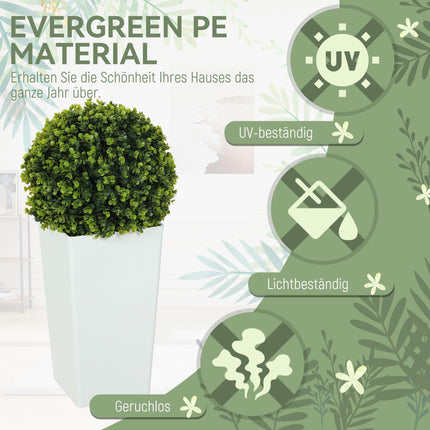Artificial Eucalyptus Balls Set, 65 cm, UV-Protected, Green