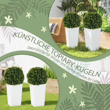 Artificial Eucalyptus Balls Set, 65 cm, UV-Protected, Green