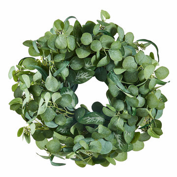 Artificial Eucalyptus Wreath, 26-Inch, Berries, Indoor-Outdoor