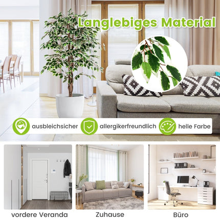 Artificial Ficus Tree, 160 cm, 1008 Leaves, Real Wood Trunk