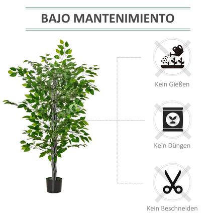 Large 135 cm artificial ficus tree in pot for home or office