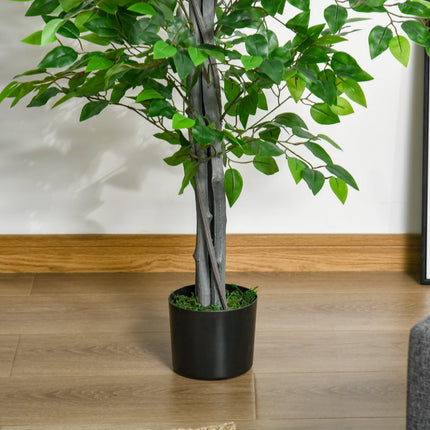 Large 135 cm artificial ficus tree in pot for home or office