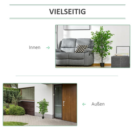 Large 135 cm artificial ficus tree in pot for home or office