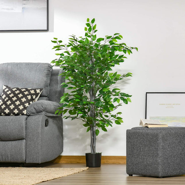Large 135 cm artificial ficus tree in pot for home or office