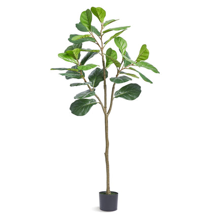 Artificial Fiddle Leaf Fig Tree, 5 Ft, Anti-Tip Pot