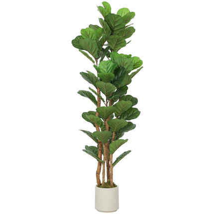Artificial Fiddle Leaf Fig Tree, 71 Leaves, 150 cm Tall