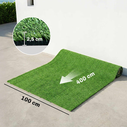 Artificial Grass 100x400cm, Self-Draining, 10mm Height