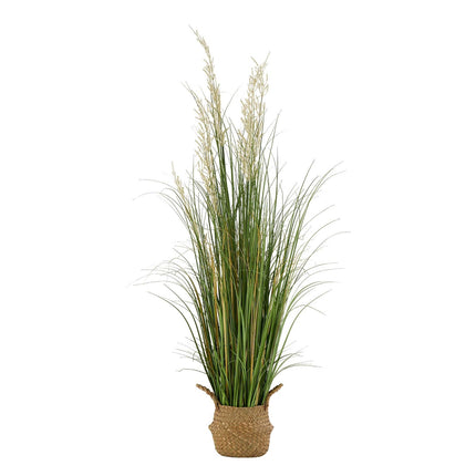 Artificial Grass Plant, 47-Inch Potted Reed Flowers